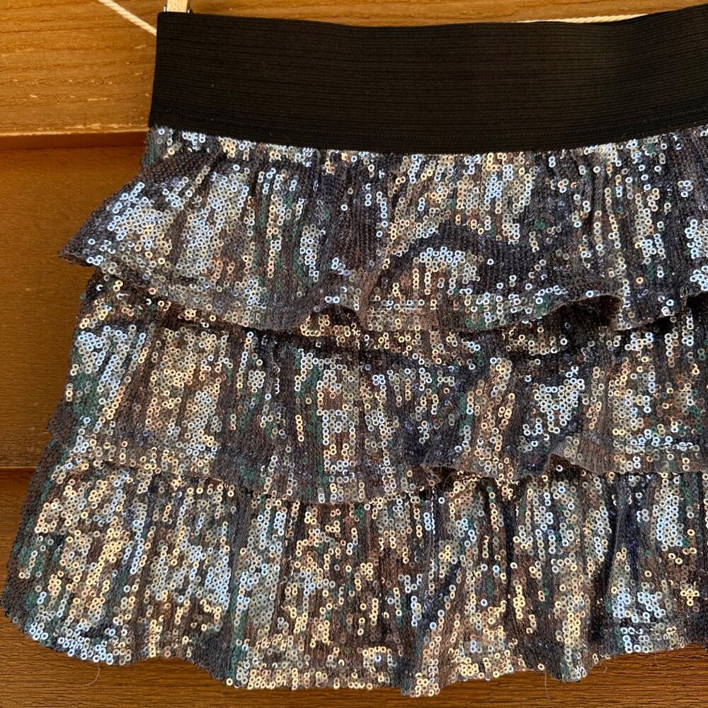 Girls Sequins Ruffle Skirt Size 14a By The Childrens Place - Picture 5 of 7